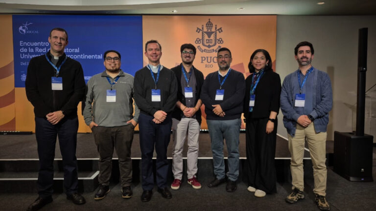 Representantes de Pastoral Duoc UC en el encuentro internacional ODUCAL 2026 en Río de Janeiro.